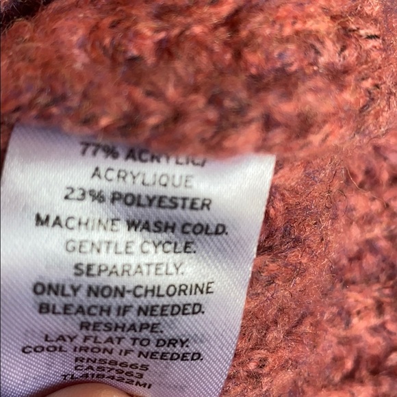 Leith Mock Neck Sweater Raspberry - Picture 5 of 8